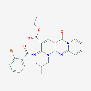 (Z)-ethyl 2-((2-bromobenzoyl)imino)-1-isobutyl-5-oxo-2,5-dihydro-1H-dipyrido[1,2-a:2',3'-d]pyrimidine-3-carboxylate