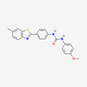 molecular formula C22H19N3O2S B2550694 1-(4-甲氧基苯基)-3-[4-(6-甲基-1,3-苯并噻唑-2-基)苯基]脲 CAS No. 330189-50-9