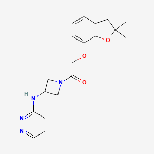 2-[(2,2-Dimethyl-2,3-dihydro-1-benzofuran-7-yl)oxy]-1-{3-[(pyridazin-3-yl)amino]azetidin-1-yl}ethan-1-one
