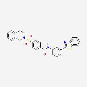 N-(3-(benzo[d]thiazol-2-yl)phenyl)-4-((3,4-dihydroisoquinolin-2(1H)-yl)sulfonyl)benzamide