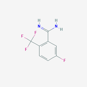 B2550727 5-Fluoro-2-(trifluoromethyl)benzenecarboximidamide CAS No. 1378875-08-1