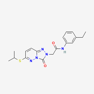 molecular formula C18H21N5O2S B2550778 N-(3-ethylphenyl)-2-[3-oxo-6-(propan-2-ylsulfanyl)-2H,3H-[1,2,4]triazolo[4,3-b]pyridazin-2-yl]acetamide CAS No. 1040652-82-1