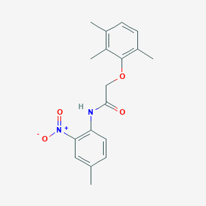 molecular formula C18H20N2O4 B255089 N-{2-nitro-4-methylphenyl}-2-(2,3,6-trimethylphenoxy)acetamide 