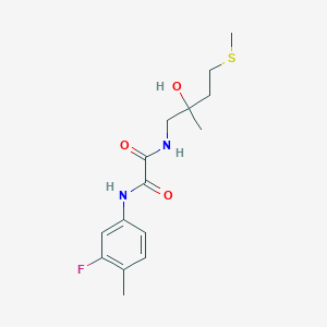 molecular formula C15H21FN2O3S B2550890 N1-(3-fluoro-4-methylphenyl)-N2-(2-hydroxy-2-methyl-4-(methylthio)butyl)oxalamide CAS No. 1396813-54-9