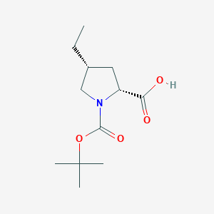 (2R,4R)-1-(tert-Butoxycarbonyl)-4-ethylpyrrolidine-2-carboxylic acid