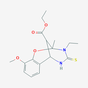 ethyl 3-ethyl-10-methoxy-2-methyl-4-thioxo-3,4,5,6-tetrahydro-2H-2,6-methano-1,3,5-benzoxadiazocine-11-carboxylate
