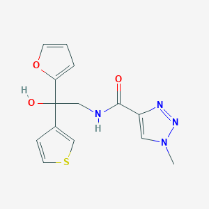 N-(2-(furan-2-yl)-2-hydroxy-2-(thiophen-3-yl)ethyl)-1-methyl-1H-1,2,3-triazole-4-carboxamide