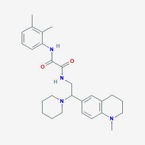molecular formula C27H36N4O2 B2550937 N-(2,3-dimethylphenyl)-N'-[2-(1-methyl-1,2,3,4-tetrahydroquinolin-6-yl)-2-(piperidin-1-yl)ethyl]ethanediamide CAS No. 921903-05-1