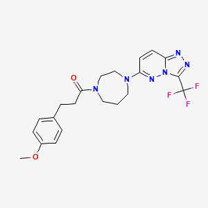 3-(4-Methoxyphenyl)-1-[4-[3-(trifluoromethyl)-[1,2,4]triazolo[4,3-b]pyridazin-6-yl]-1,4-diazepan-1-yl]propan-1-one