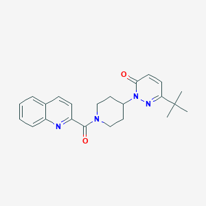 6-Tert-butyl-2-[1-(quinoline-2-carbonyl)piperidin-4-yl]pyridazin-3-one