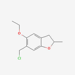 B2550952 6-(Chloromethyl)-5-ethoxy-2-methyl-2,3-dihydro-1-benzofuran CAS No. 877977-41-8