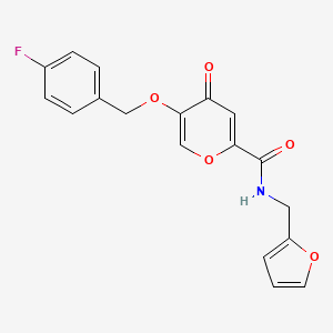 5-((4-fluorobenzyl)oxy)-N-(furan-2-ylmethyl)-4-oxo-4H-pyran-2-carboxamide