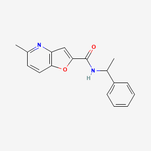 5-methyl-N-(1-phenylethyl)furo[3,2-b]pyridine-2-carboxamide