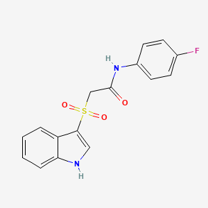 2-((1H-indol-3-yl)sulfonyl)-N-(4-fluorophenyl)acetamide