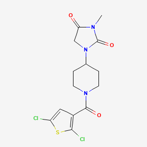 1-(1-(2,5-Dichlorothiophene-3-carbonyl)piperidin-4-yl)-3-methylimidazolidine-2,4-dione