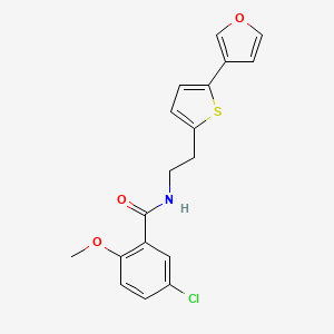 molecular formula C18H16ClNO3S B2550963 5-chloro-N-(2-(5-(furan-3-yl)thiophen-2-yl)ethyl)-2-methoxybenzamide CAS No. 2034595-99-6