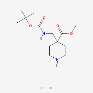 Methyl 4-(((tert-butoxycarbonyl)amino)methyl)piperidine-4-carboxylate hydrochloride