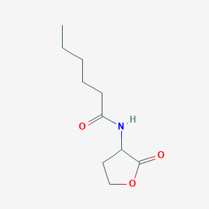 molecular formula C10H17NO3 B025510 N-(2-oxooxolan-3-yl)hexanamide CAS No. 106983-28-2