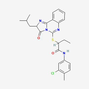N-(3-chloro-4-methylphenyl)-2-((2-isobutyl-3-oxo-2,3-dihydroimidazo[1,2-c]quinazolin-5-yl)thio)butanamide