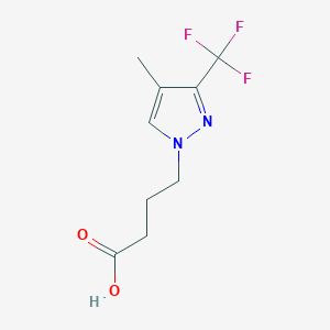 4-[4-methyl-3-(trifluoromethyl)-1H-pyrazol-1-yl]butanoic acid