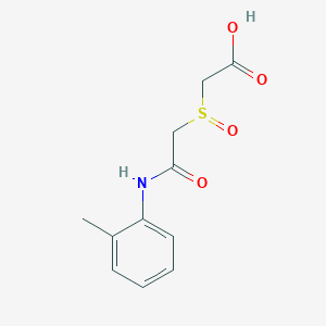 molecular formula C11H13NO4S B2551020 2-((2-oxo-2-(2-Tolylamino)ethyl)sulfinyl)acetic acid CAS No. 344267-54-5