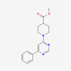 molecular formula C17H19N3O2 B2551025 Methyl 1-(6-phenylpyrimidin-4-yl)piperidine-4-carboxylate CAS No. 1203103-67-6