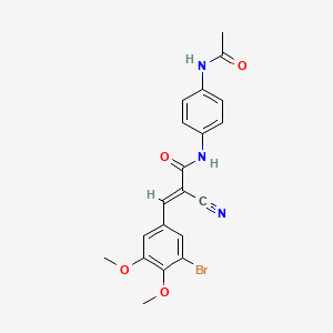 (E)-N-(4-acetamidophenyl)-3-(3-bromo-4,5-dimethoxyphenyl)-2-cyanoprop-2-enamide
