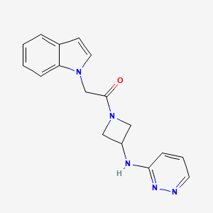 molecular formula C17H17N5O B2551102 2-(1H-indol-1-yl)-1-(3-(pyridazin-3-ylamino)azetidin-1-yl)ethan-1-one CAS No. 2097883-25-3