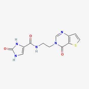 2-oxo-N-(2-(4-oxothieno[3,2-d]pyrimidin-3(4H)-yl)ethyl)-2,3-dihydro-1H-imidazole-4-carboxamide