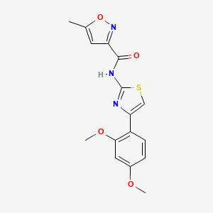 molecular formula C16H15N3O4S B2551115 N-[4-(2,4-dimethoxyphenyl)-1,3-thiazol-2-yl]-5-methyl-1,2-oxazole-3-carboxamide CAS No. 940818-81-5