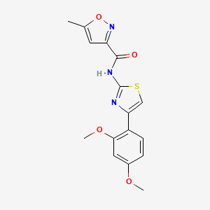 B2551115 N-(4-(2,4-dimethoxyphenyl)thiazol-2-yl)-5-methylisoxazole-3-carboxamide CAS No. 940818-81-5