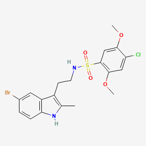 N-[2-(5-bromo-2-methyl-1H-indol-3-yl)ethyl]-4-chloro-2,5-dimethoxybenzenesulfonamide