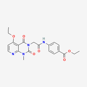 ethyl 4-(2-(5-ethoxy-1-methyl-2,4-dioxo-1,2-dihydropyrido[2,3-d]pyrimidin-3(4H)-yl)acetamido)benzoate