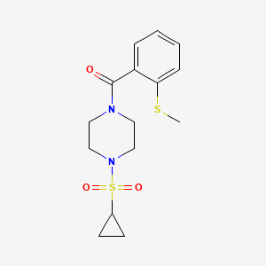 (4-(Cyclopropylsulfonyl)piperazin-1-yl)(2-(methylthio)phenyl)methanone