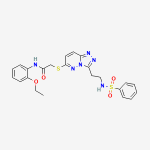 B2551166 2-{[3-(2-Benzenesulfonamidoethyl)-[1,2,4]triazolo[4,3-B]pyridazin-6-YL]sulfanyl}-N-(2-ethoxyphenyl)acetamide CAS No. 872996-69-5