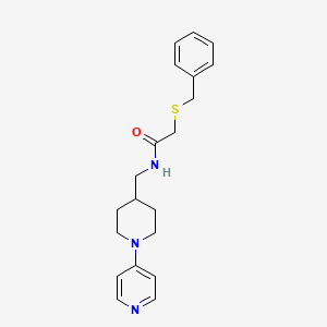 2-(benzylthio)-N-((1-(pyridin-4-yl)piperidin-4-yl)methyl)acetamide