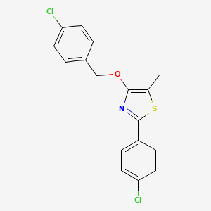2-(4-Chlorophenyl)-4-[(4-chlorophenyl)methoxy]-5-methyl-1,3-thiazole