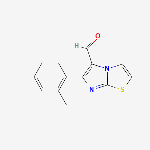 molecular formula C14H12N2OS B2551174 6-(2,4-Dimethylphenyl)imidazo[2,1-b][1,3]thiazole-5-carbaldehyde CAS No. 562792-81-8