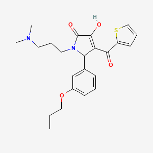 1-(3-(dimethylamino)propyl)-3-hydroxy-5-(3-propoxyphenyl)-4-(thiophene-2-carbonyl)-1H-pyrrol-2(5H)-one