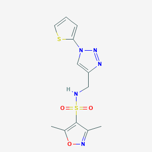 3,5-dimethyl-N-((1-(thiophen-2-yl)-1H-1,2,3-triazol-4-yl)methyl)isoxazole-4-sulfonamide