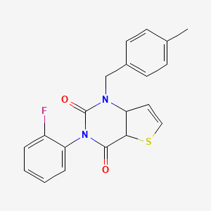 3-(2-fluorophenyl)-1-[(4-methylphenyl)methyl]-1H,2H,3H,4H-thieno[3,2-d]pyrimidine-2,4-dione