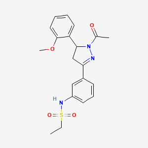 1-Acetyl-3-{3-[(ethylsulfonyl)amino]phenyl}-5-(2-methoxyphenyl)-2-pyrazoline