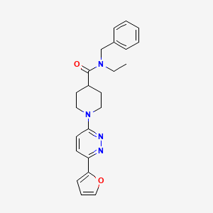 molecular formula C23H26N4O2 B2551229 N-benzyl-N-ethyl-1-[6-(furan-2-yl)pyridazin-3-yl]piperidine-4-carboxamide CAS No. 1203100-81-5