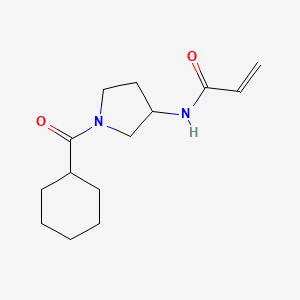molecular formula C14H22N2O2 B2551232 N-[1-(Cyclohexanecarbonyl)pyrrolidin-3-yl]prop-2-enamide CAS No. 2305414-73-5