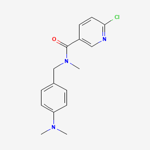 6-chloro-N-{[4-(dimethylamino)phenyl]methyl}-N-methylpyridine-3-carboxamide
