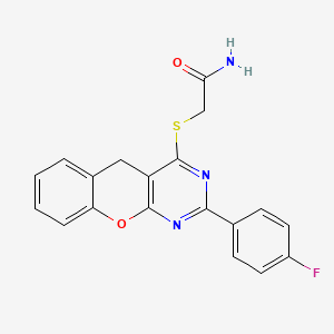 2-((2-(4-fluorophenyl)-5H-chromeno[2,3-d]pyrimidin-4-yl)thio)acetamide
