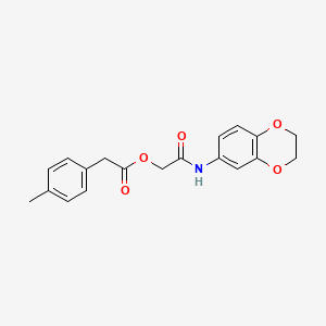 2-(2,3-Dihydro-1,4-benzodioxin-6-ylamino)-2-oxoethyl (4-methylphenyl)acetate