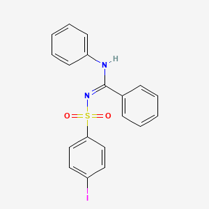 (E)-N-((4-iodophenyl)sulfonyl)-N'-phenylbenzimidamide