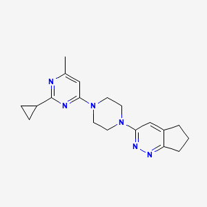 molecular formula C19H24N6 B2551291 4-(4-{5H,6H,7H-cyclopenta[c]pyridazin-3-yl}piperazin-1-yl)-2-cyclopropyl-6-methylpyrimidine CAS No. 2034308-69-3