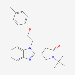 1-(tert-butyl)-4-(1-(2-(p-tolyloxy)ethyl)-1H-benzo[d]imidazol-2-yl)pyrrolidin-2-one